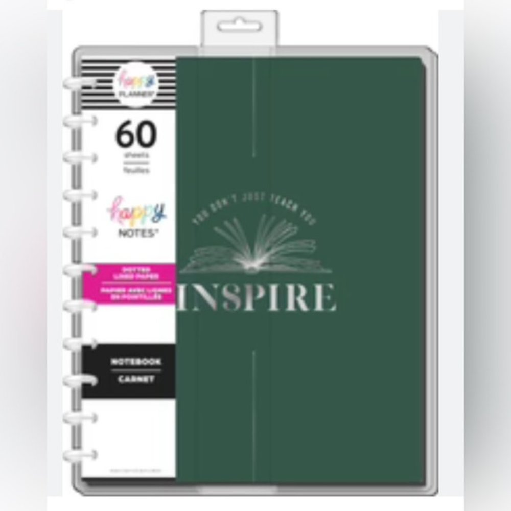 NEW Happy Planner 60 Page Lined Notebook with Sections 8.5x11